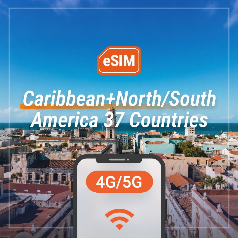 Caribbean + Americas 37 Countries | eSIM QR Code