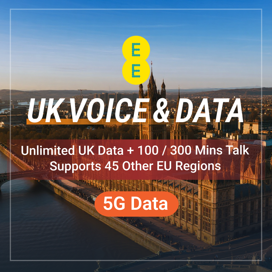 UK | Great Britain 5G Unlimited eSIM with Calls & SMS | eSIM QR Code