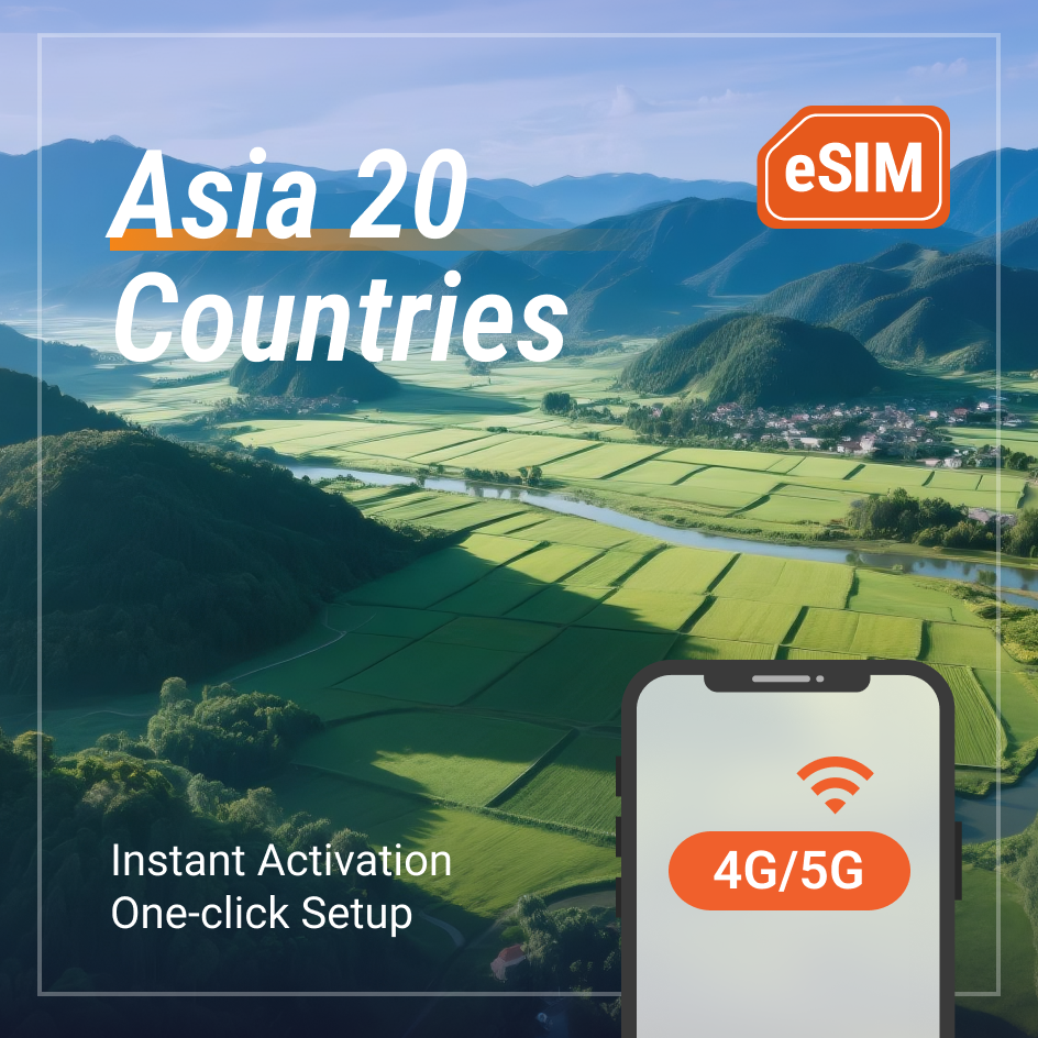 Asia 20 Countries | eSIM QR Code – TSim Tech